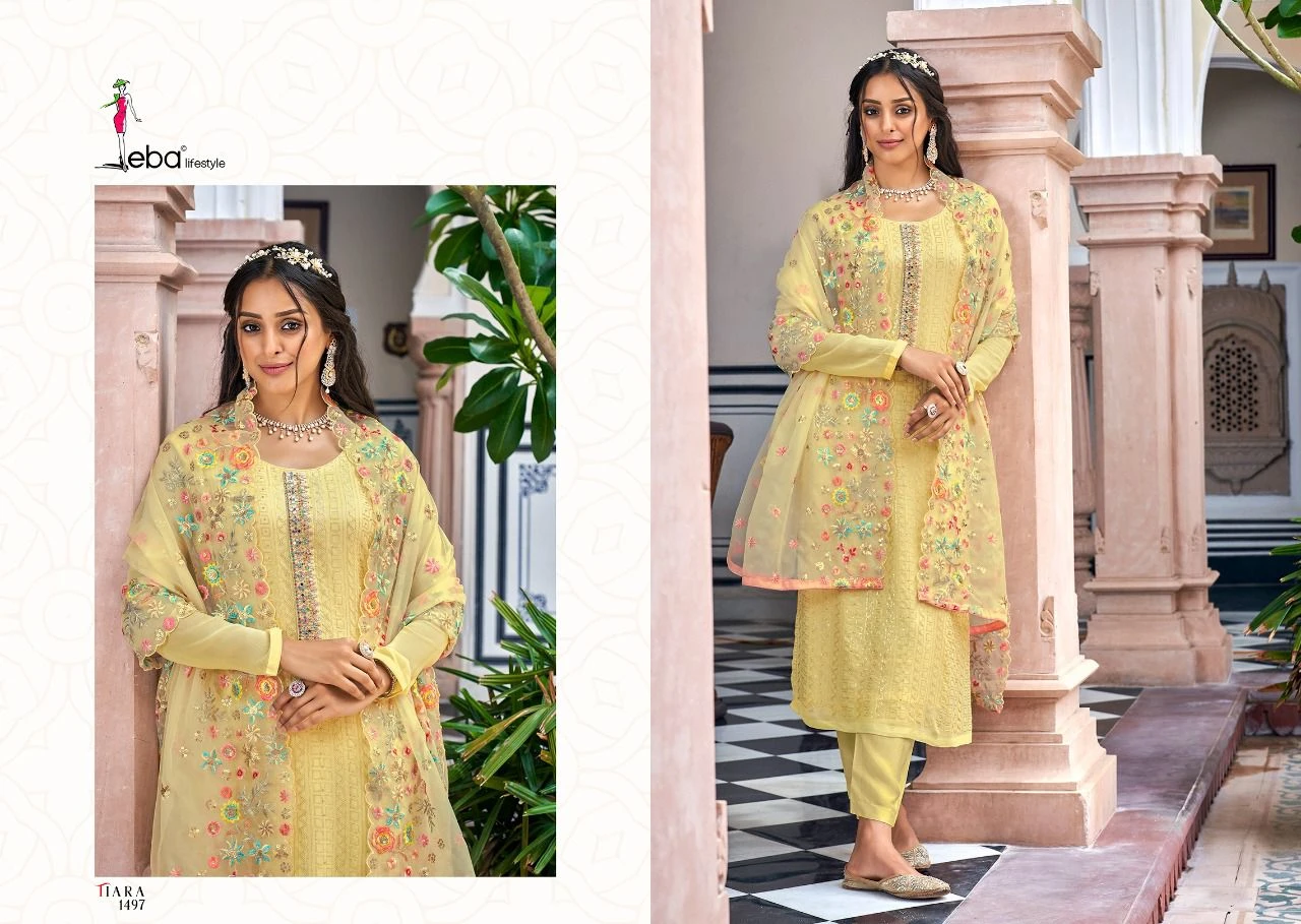 Eba Lifestyle Ashpreet Vol 8 Heavy Chinon Wholesale Fancy Readymade Salwar Suit Catalog — Wholesale Salwar Suits, Eba Lifestyle wholesale from Surat — view 2